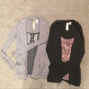 Spoiled Cardigan Shirt Bundle- Blouse with Sewed Cardigan M